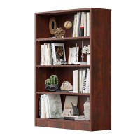 Wood Bookcase 4-Shelf, Freestanding Display Wooden Bookshelf For Home Office School (11.6