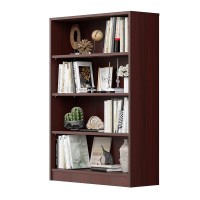 Wood Bookcase 4-Shelf Freestanding Display Wooden Bookshelf For Home Office School (11.6