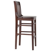 HERCULES Series School House Back Walnut Wood Restaurant Barstool