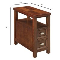 Homeroots Furniture Cherry Side Table Multicolor