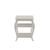 Homeroots Furniture End Table In White, Multicolor