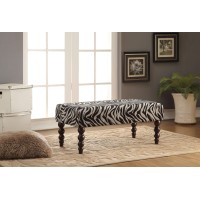 Homeroots Furniture Rubber Wood Bench, Multicolor
