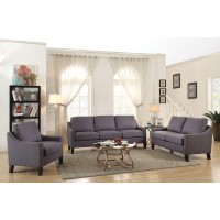 Homeroots Furniture Gray Linen Loveseat Multicolor