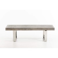 Homeroots Modern Grey Brush Bench