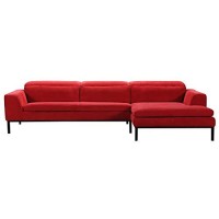 HomeRoots Fabric, Wood, Dacron Fibe 28 Red Fabric and Wood Sectional Sofa