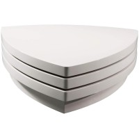 Homeroots Furniture Modern White Tiered Coffee Table