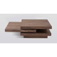 HomeRoots Veneer Modern Walnut coffee Table