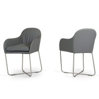 Homeroots Furniture Modern Grey Dining Chair