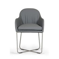 Homeroots Furniture Modern Grey Dining Chair