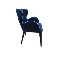 Homeroots Furniture Kitchen Restaurant Modern Blue Fabric Dining Chair - 33