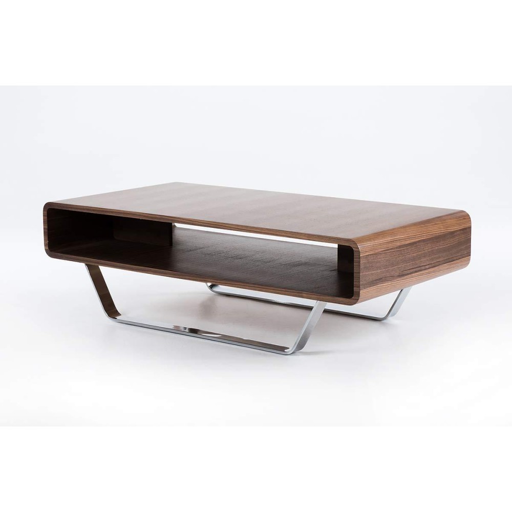 Homeroots Furniture Hallway Modern Walnut Matte Coffee Table