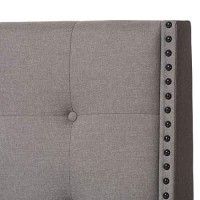 Baxton Studio Georgette Modern and Contemporary Light Grey Fabric Upholstered King Size BedKingContemporaryGreyFabric Polyes