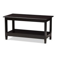 Baxton Studio Modern Coffee Table In Wenge Brown Finish