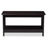 Baxton Studio Modern Coffee Table In Wenge Brown Finish