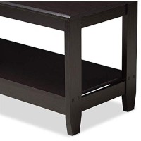 Baxton Studio Modern Coffee Table In Wenge Brown Finish