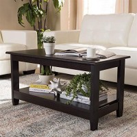 Baxton Studio Modern Coffee Table In Wenge Brown Finish