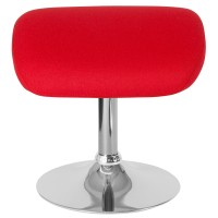 Flash Furniture Egg Series Red Fabric Ottoman