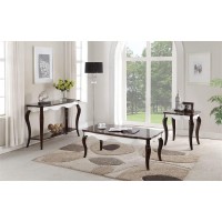 Acme Furniture Mathias Rectangular Wood Coffee Table In Walnut/White