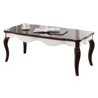 Acme Furniture Mathias Rectangular Wood Coffee Table In Walnut/White