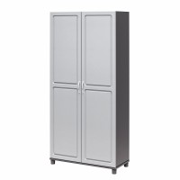 Systembuild Evolution Kendall 36 Utility Storage Cabinet Graphite Graylight Gray