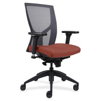 Lorell Usa Seating Justice Chair, 47 X 263 X 25, Black, Orange