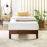 Mellow Naturalista Grand 12 Inch Solid Wood Platform Bed With Wooden Slats No Box Spring Needed Twin Espresso