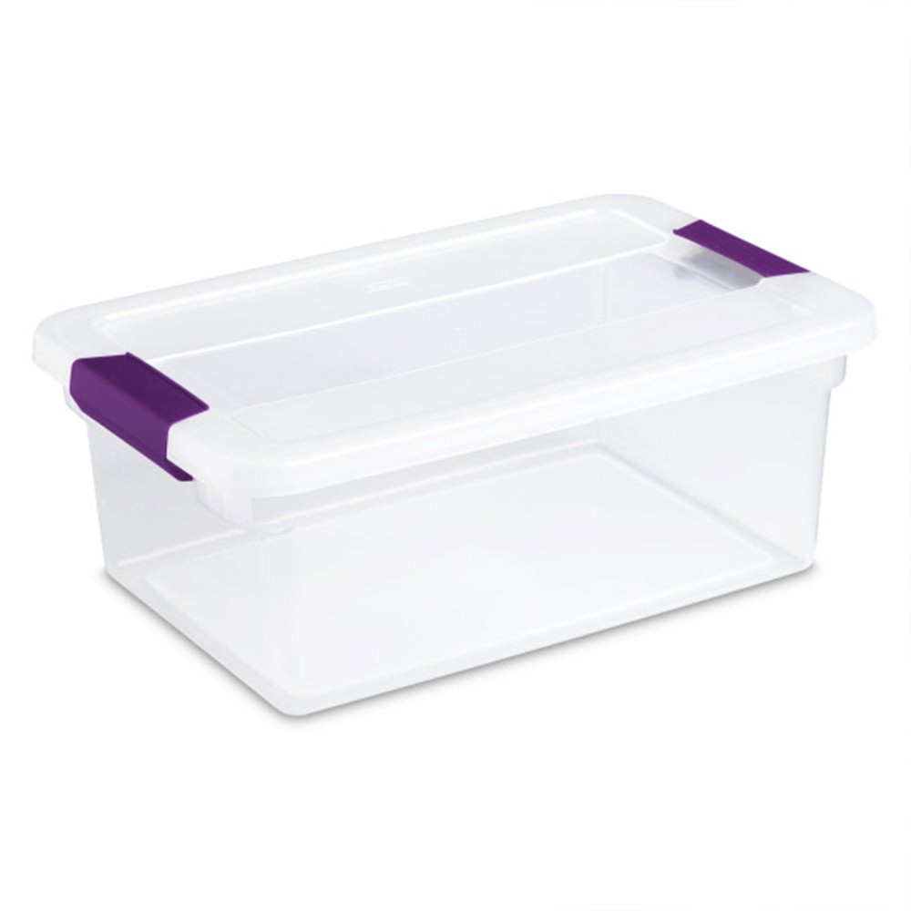 Sterilite 15 Qt Clearview Latch Storage Box Stackable Bin With Latching Lid Plastic Container To Organize Shoes In Closet Clea