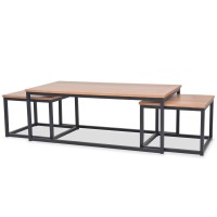 vidaXL Coffee Table Set 3 Pieces Ash 245189