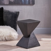 Christopher Knight Home Jerod Lightweight Concrete Accent Table Black