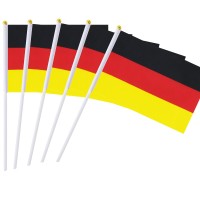 25 Pack Hand Held Small Mini Flag Germany Flag German Flag Stick Flag Round Top National Country Flags Party Decorations Supplie