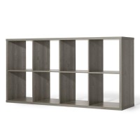 Caphaus Sturdy Room 13-Inch Cube Storage Organizer Shelf, With Extra Thick Exterior Edge, Open Storage Shelf Divider, Bookcase, 6-Cube / 8-Cube / 9-Cube, Colors Available In Rustic Grey Oak And White
