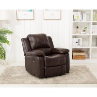 Clifton Burnished Brown Leather Gel Recliner