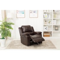 Clifton Burnished Brown Leather Gel Recliner