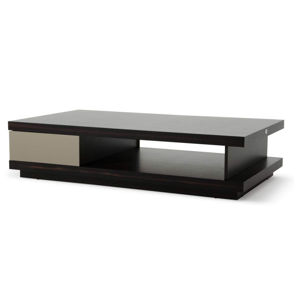 Homeroots Furniture Modern Oak & Grey Gloss Coffee Table