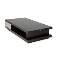 Homeroots Furniture Modern Oak & Grey Gloss Coffee Table