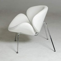 Homeroots Leatherette, Leatherette, 28 White Leatherette Accent Chair