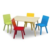 Delta Children Kids Table And Chair Set 4 Chairs Included Naturalprimary