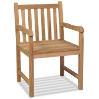 vidaXL Outdoor Chairs 2 pcs Solid Teak Wood 43250