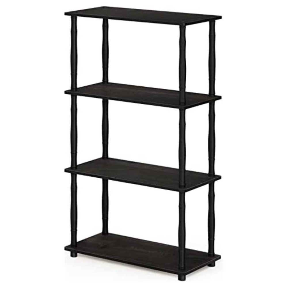 Furinno TurnNTube 4Tier Multipurpose Shelf Display Rack Classic Tubes EspressoBlack