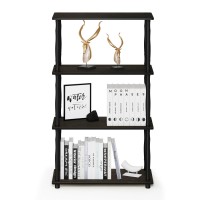 Furinno TurnNTube 4Tier Multipurpose Shelf Display Rack Classic Tubes EspressoBlack