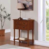 Convenience Concepts Kendra 3 Drawer Hall Table With Shelf Black