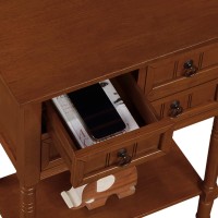 Convenience Concepts Kendra 3 Drawer Hall Table With Shelf Black