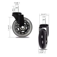 Office Chair Caster Wheels Set Of 5 Heavy Duty & Safe For All Floors Including Hardwood 3