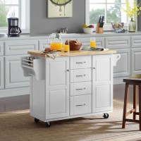 Elliott Kitchen Cart WhiteNatural