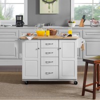 Elliott Kitchen Cart WhiteNatural