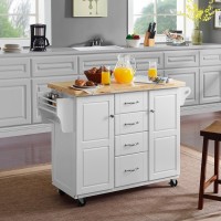 Elliott Kitchen Cart WhiteNatural