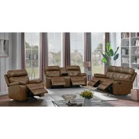 Damiano Upholstered Tufted Living Room Set TriTone Brown