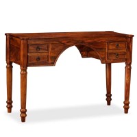 vidaXL Writing Table Solid Sheesham Wood 453x197x30