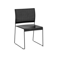 Safco Products 4271Bm Currant Mesh Back Chair, Set Of 4, Black
