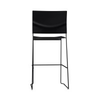 Safco Products 4273Bb Currant Bistro-Height Chair, Set Of 2, Plastic Seat, Black Frame, Black